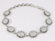 31445 Bewerkte zilveren schakelarmband met regenboog maansteen