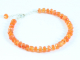 32638 Armband van carneool en zilveren kralen