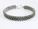 32543-17cm Zware fijn bewerkte gevlochten zilveren armband - lengte 17 cm
