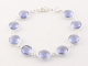 31468 Zilveren schakelarmband met blauwe kristal kwarts