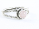 24783 Opengewerkte zilveren ring met rozenkwarts