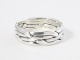24797 Gevlochten zilveren ring