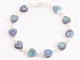 32029 Hoogglans zilveren hartjes armband met abalone schelp