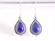 53781 Bewerkte zilveren oorbellen met lapis lazuli