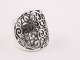 23028 Opengewerkte zilveren ring
