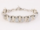 31585 Zware zilveren schakelarmband met regenboog maansteen