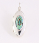 41960 Hoogglans zilveren medaillon met abalone schelp