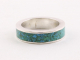 22864 Zilveren ring met chrysocolla - maat 18