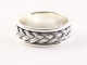 23826 Zware zilveren ring met vlechtmotief