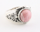22437 Bewerkte zilveren ring met rhodochrosiet