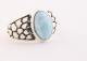 22672 Bewerkte zilveren ring met larimar