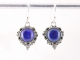 53174 Bewerkte zilveren oorbellen met lapis lazuli