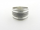 20755 Zilveren ring met kabelpatroon