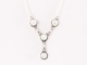 10424 Zilveren ketting met witte zoetwater parels