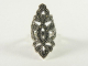 20698-16 Langwerpige zilveren ring met marcasiet