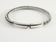 30681-20cm Ronde gevlochten zilveren armband met kliksluiting - pols 20 cm