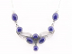 10504 Bewerkte zilveren ketting met lapis lazuli