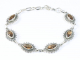 32626 Bewerkte zilveren armband met rookkwarts