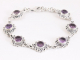 31909 Bewerkte zilveren armband met amethist