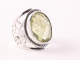 21840 Opengewerkte zilveren ring met lemonkwarts