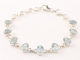32221 Bewerkte zilveren armband met blauwe topaas