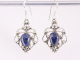 53884 Opengewerkte zilveren oorbellen met lapis lazuli