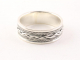 23182 Zilveren ring met kabelpatronen
