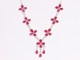 10587 Zilveren collier met robijn