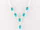 10114 Zilveren ketting met turkoois
