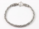 31150-20.5cm Gevlochten zilveren armband - 20.5 cm
