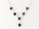 10383 Fijne zilveren ketting met granaat  