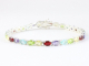 32709 Zilveren tennisarmband met veelkleurige edelstenen