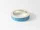 21662-18 Zilveren ring met blauwe turkoois - maat 18