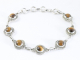 32594 Bewerkte zilveren armband met tijgeroog