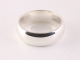 24054 Zware gladde zilveren ring - 8 mm.